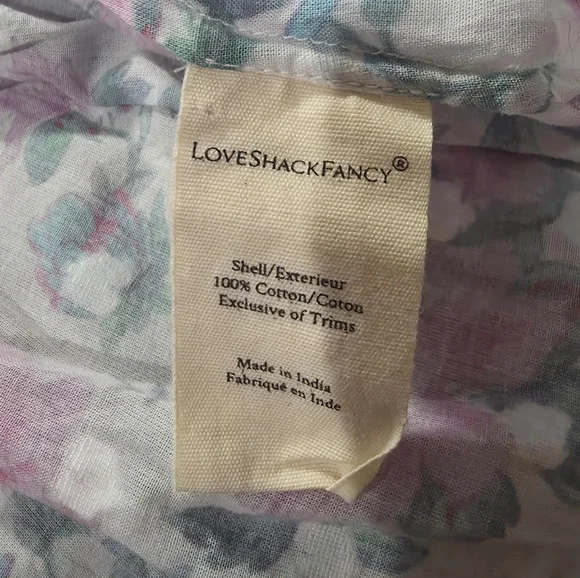 NWT LoveShackFancy Chessie Smocked Floral maxi‎ dress sea orchid S - Picture 10 of 10